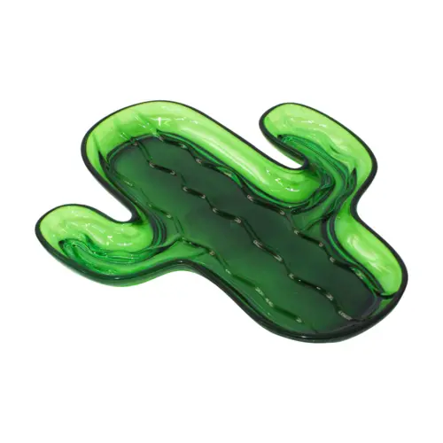 Plato de melamina diseño cactus de 19x18x2cm
