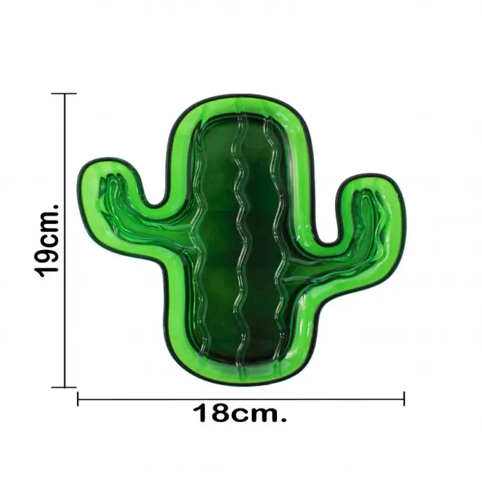 Plato de melamina diseño cactus de 19x18x2cm - Image 4