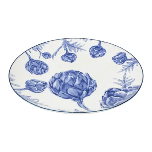 Plato diseño alcachofa azul de 26x26x3cm