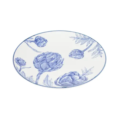 Plato diseño alcachofa azul de 20.3×20.3×2.8cm