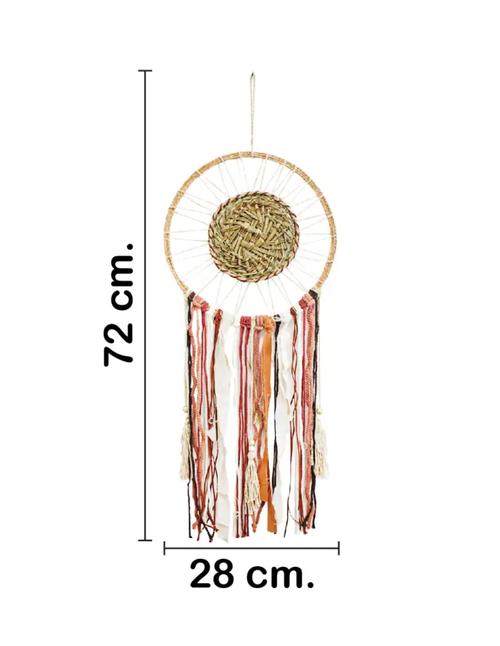 Atrapasueños con listones en tonos marron de 72x28x1cm - Image 2