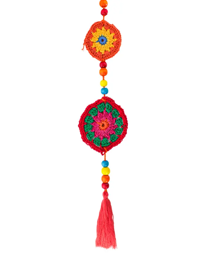 Colgante de pompones de colores de 50x22x22cm - Image 3