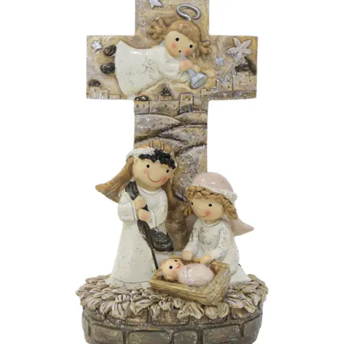 Misterio con cruz de poliresina de 11.5×7.5×20.5cm