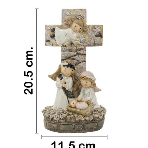 Misterio con cruz de poliresina de 11.5×7.5×20.5cm