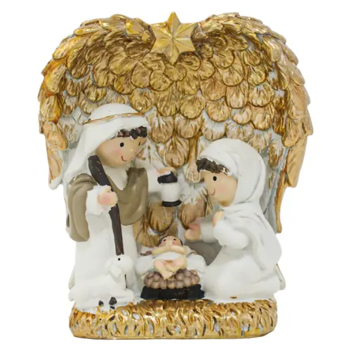 Misterio con alas de poliresina de 12x6x13cm