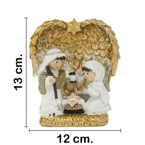 Misterio con alas de poliresina de 12x6x13cm