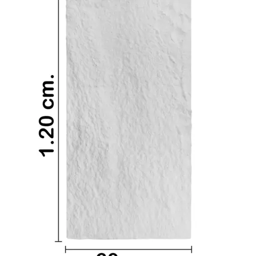Recubrimiento de pared diseño roca blanco de 120x60x3cm