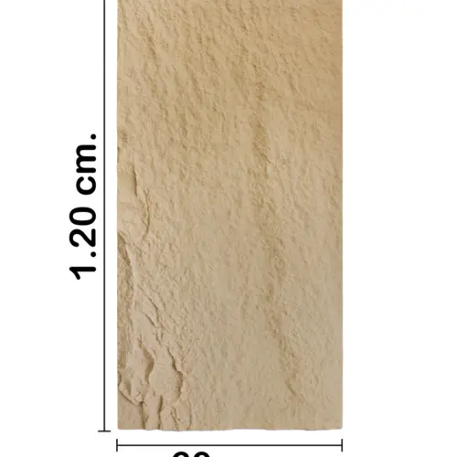 Recubrimiento de pared diseño roca kaki de 120x60x3cm