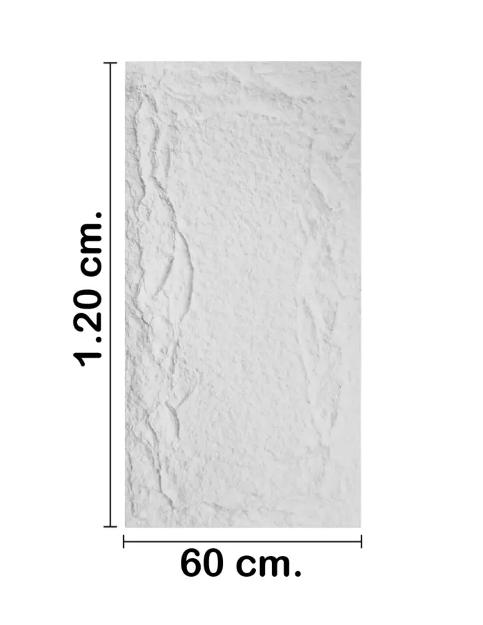 Recubrimiento de pared blanco de 120x60x5cm - Image 2