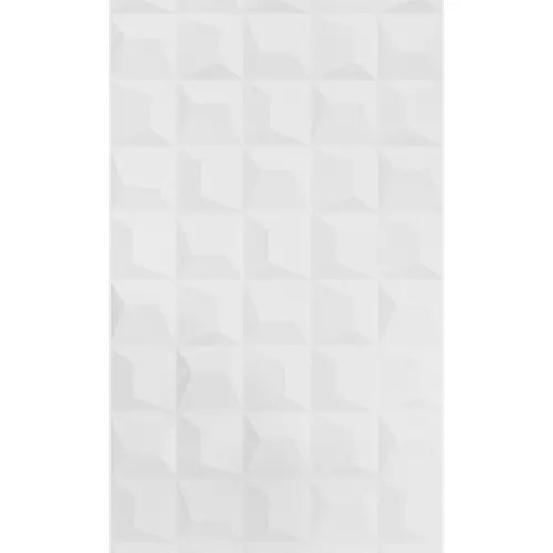 Recubrimiento de pared diseño cuadrados blanco de 120x60x2.5cm