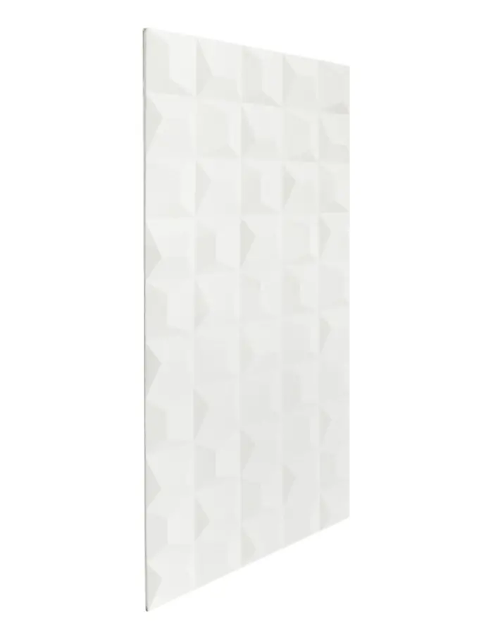 Recubrimiento de pared diseño cuadrados blanco de 120x60x2.5cm - Image 4