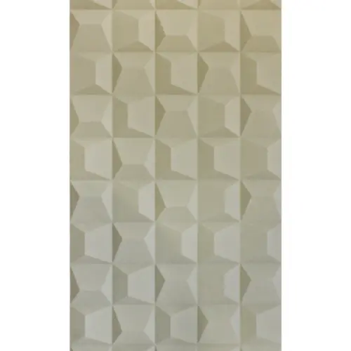 Recubrimiento de pared diseño cuadrados 3D kaki de 120x60x2.5cm