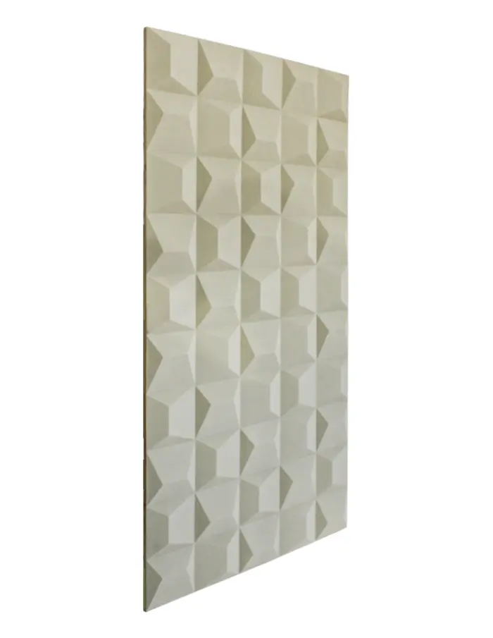 Recubrimiento de pared diseño cuadrados 3D kaki de 120x60x2.5cm - Image 4
