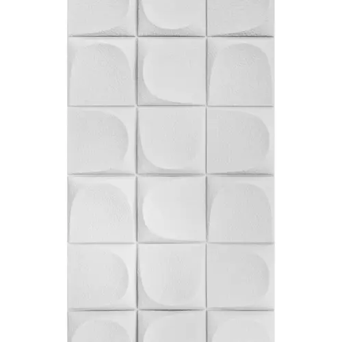 Recubrimiento de pared diseño tridimensional blanco de 120x60x2.5cm