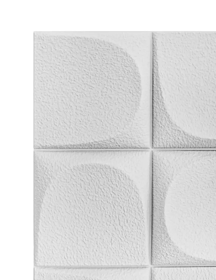 Recubrimiento de pared diseño tridimensional blanco de 120x60x2.5cm - Image 3