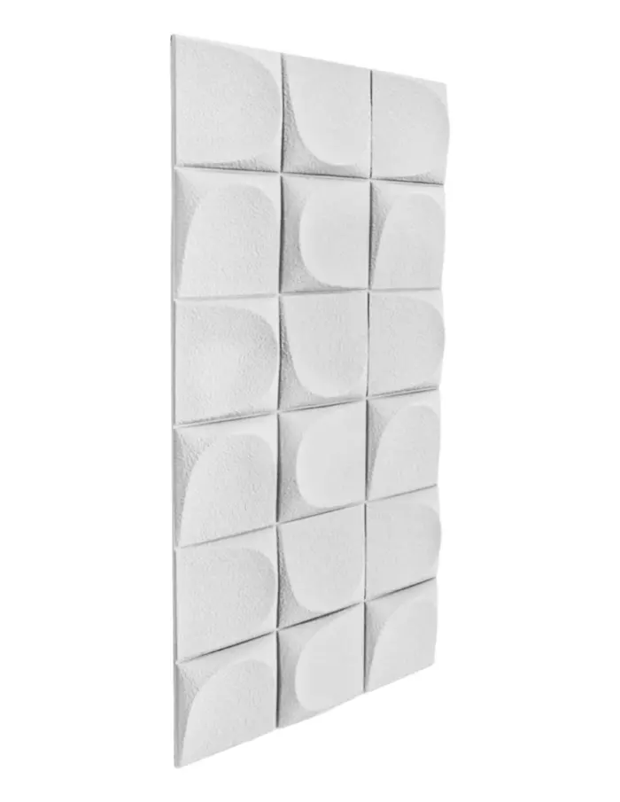 Recubrimiento de pared diseño tridimensional blanco de 120x60x2.5cm - Image 4
