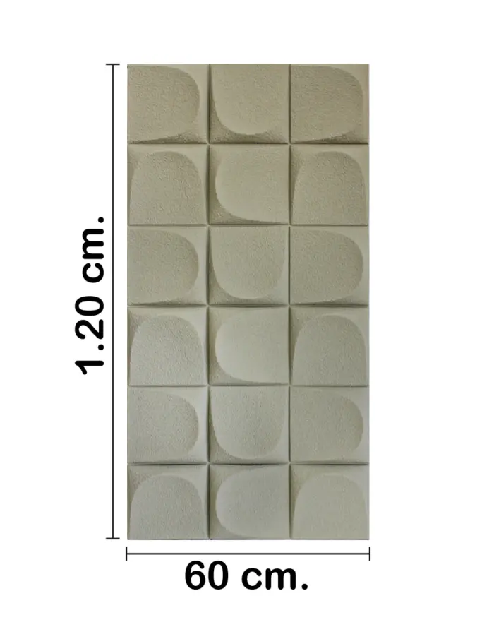 Recubrimiento de pared diseño tridimensional kaki de 120x60x2.5cm - Image 2