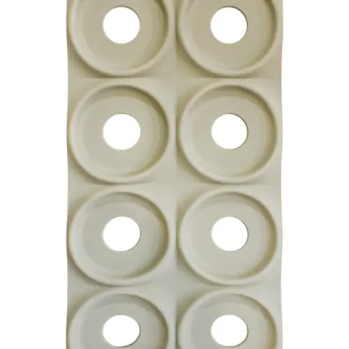 Recubrimiento de pared diseño círculos en relieve beige de 120x60x3cm