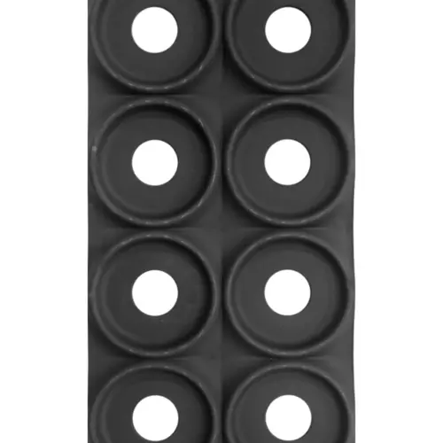Recubrimiento de pared diseño círculos en relieve negro de 120x60x3cm