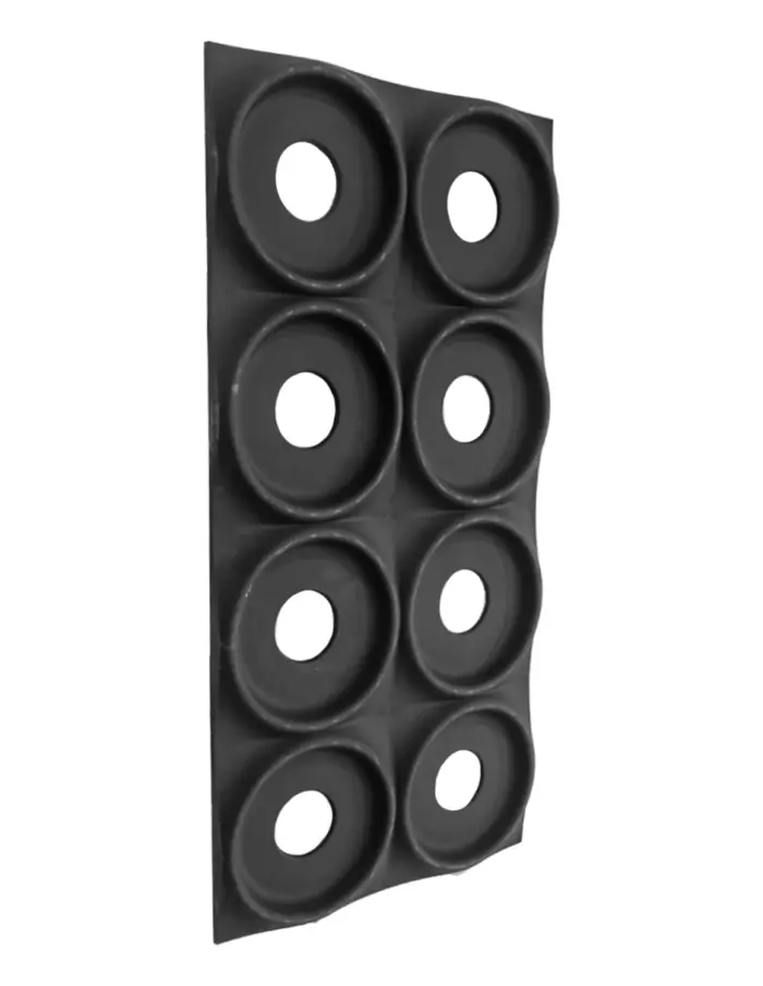 Recubrimiento de pared diseño círculos en relieve negro de 120x60x3cm - Image 4