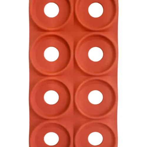 Recubrimiento de pared diseño círculos enn relieve color ladrillo de 120x60x3cm
