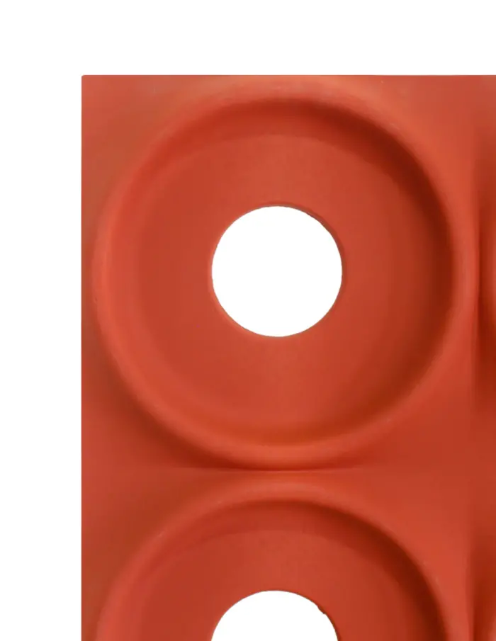 Recubrimiento de pared diseño círculos enn relieve color ladrillo de 120x60x3cm - Image 3