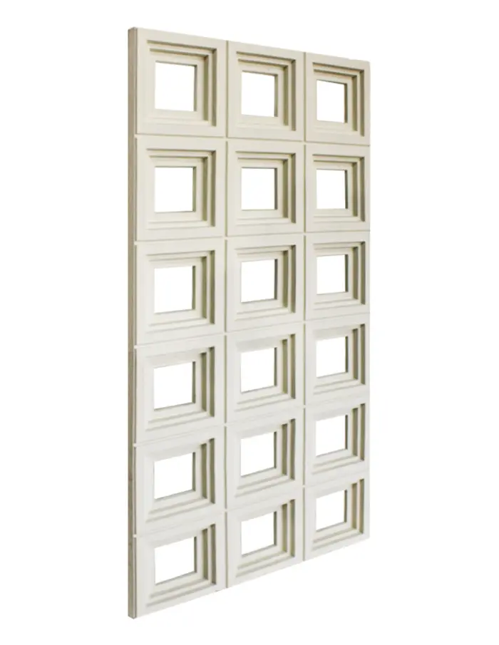 Recubrimiento de pared diseño cuadrados beige de 120x60x3cm - Image 4