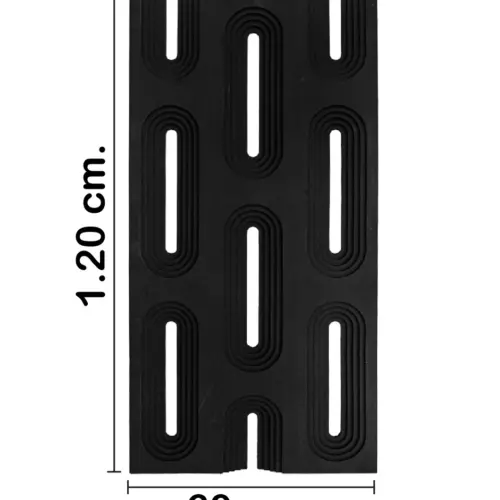 Recubrimiento de pared diseño rejilla negro de 120x60x3cm