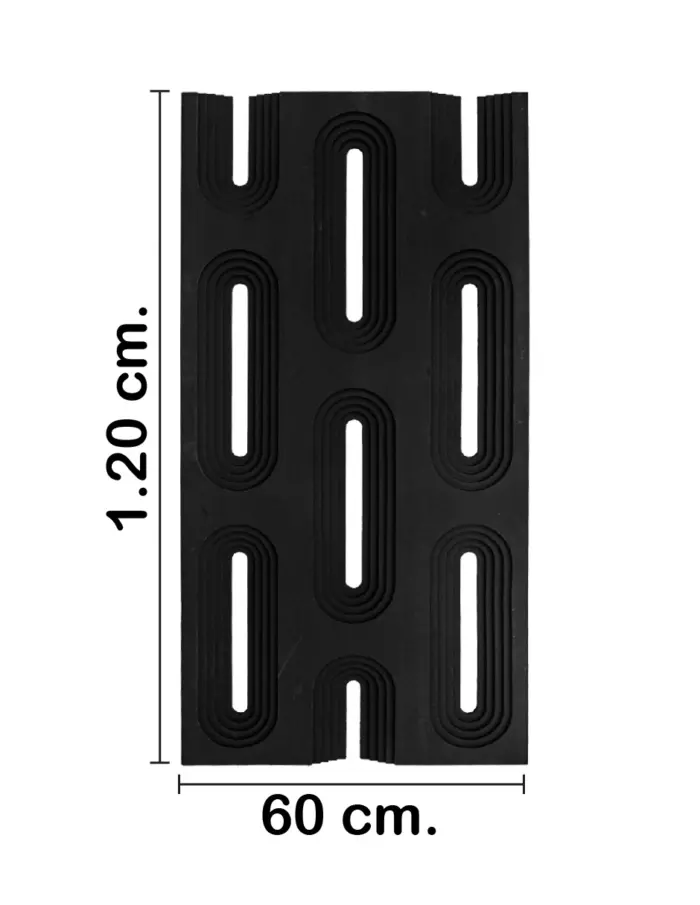 Recubrimiento de pared diseño rejilla negro de 120x60x3cm - Image 2