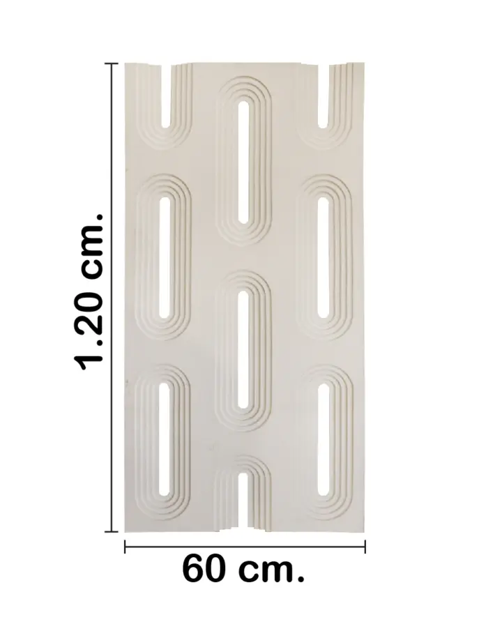 Recubrimiento de pared diseño rejilla beige de 120x60x3cm - Image 2