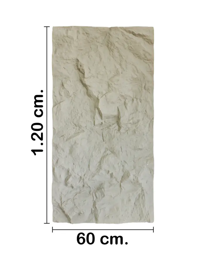Recubrimiento de pared diseño roca beige de 120x60x6cm - Image 2
