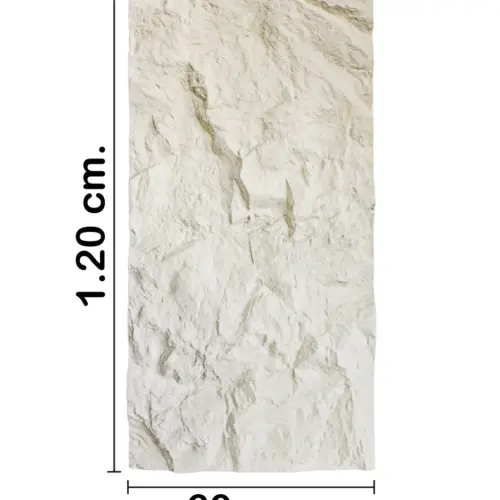 Recubrimiento de pared diseño roca beige claro de 120x60x6cm