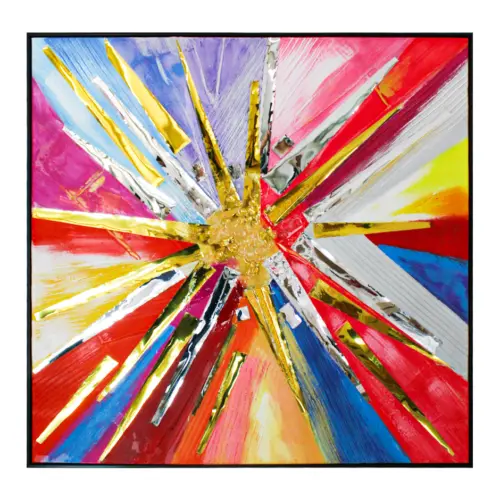 Cuadro de colores con espejos de 3.5x100x100cm