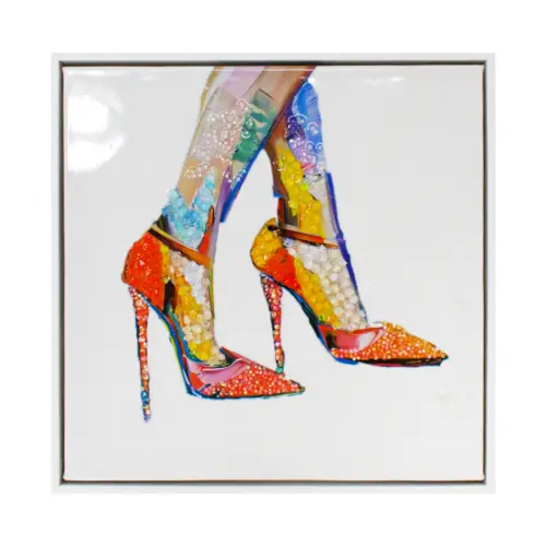 Cuadro de colores diseño zapatillas de 3.5x40x40cm