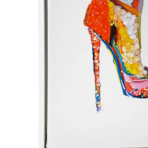 Cuadro de colores diseño zapatillas de 3.5x40x40cm