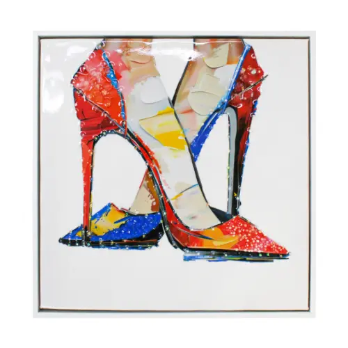 Cuadro de colores diseño zapatillas de 3.5x40x40cm
