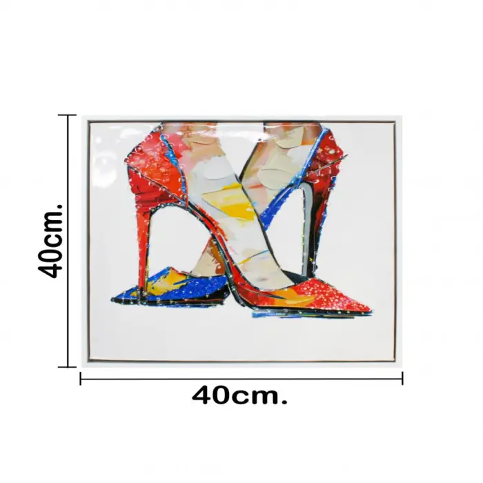 Cuadro de colores diseño zapatillas de 3.5x40x40cm - Image 4