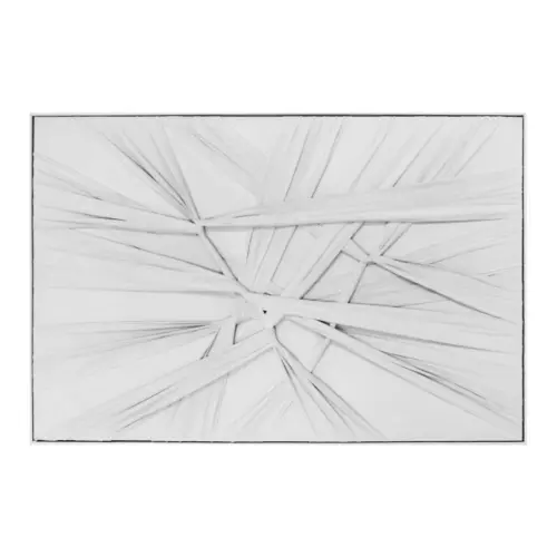 Cuadro de color blanco diseño tela tridimensional de 3.5x120x80cm