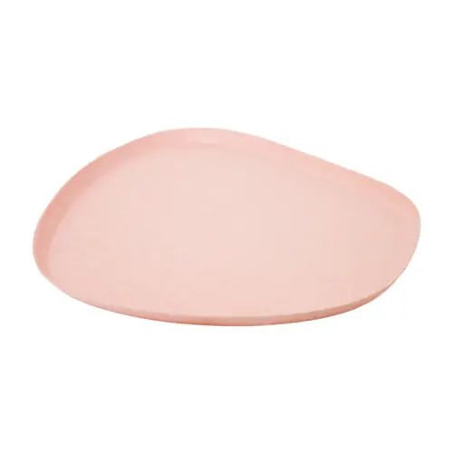 Plato de metal rosa de 32x27x1cm