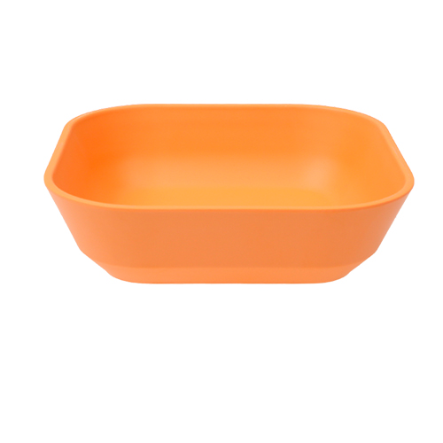 Bowl de melamina cuadrado naranja de 20.2×20.2×5.6cm