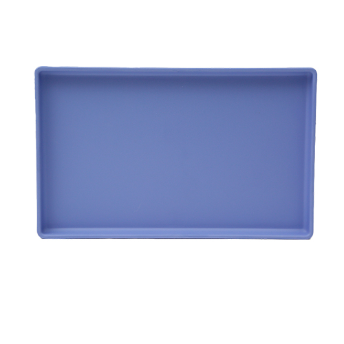 Plato rectangular de melamina morado de 26.5×16.5x2cm