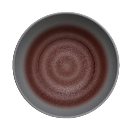 Bowl de melamina café con blanco de 20x20x6.5cm