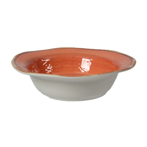 Bowl de melamina naranja de 21.4×21.4×5.8cm