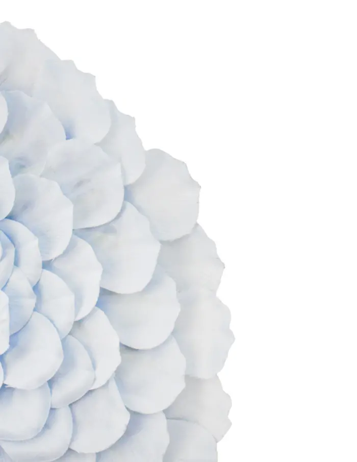 Mantel individual de tela azul diseño flor de 38cm - Image 3