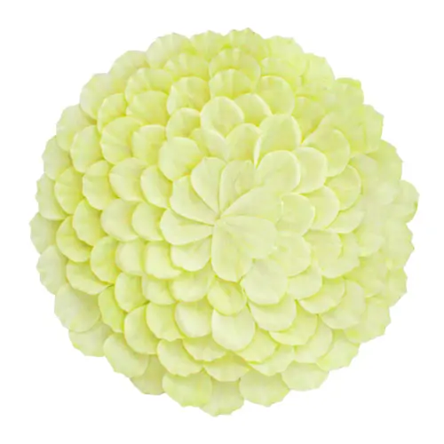 Mantel individual de tela amarillo diseño flor de 38cm