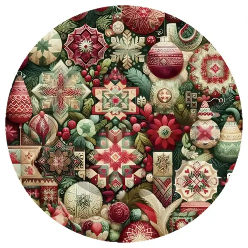 Plato de presentación de plástico navideño de 33x33x1.5cm