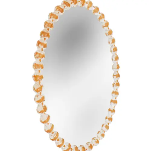Espejo ovalado con orilla de madera de 44×2.5×64.5cm