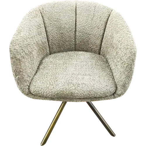 Sillon giratorio de tela cafe de 60x58x75cm peso soportado136kgs