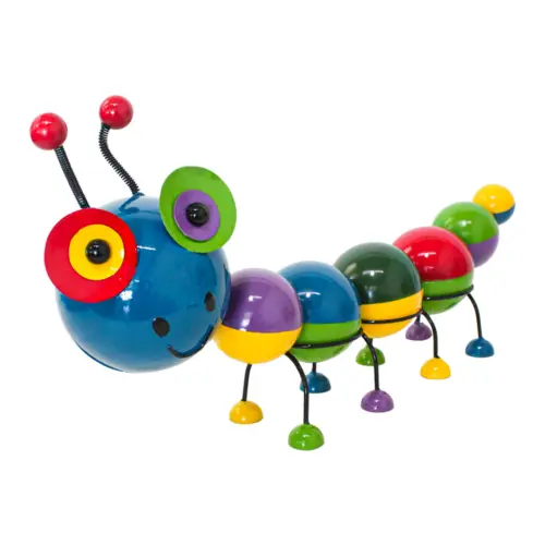 Oruga de metal de colores de15x66x31cm