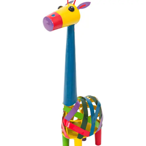 Jirafa de metal de colores de9x23x45cm